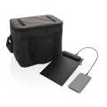 XD Collection Pedro AWARE™ RPET deluxe cooler bag with 5W solar panel P422.511