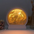 3D Three-Dimensional Light Shadow Paper Carving Lamp