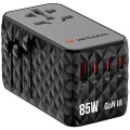 Verbatim 85W universal travel adapter with retractable charging cable