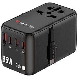 Verbatim Charge ‘n’ Travel Adapter 85W Retractable Cable (CNT-02)