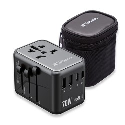 Verbatim GaN III 70W Universal Travel Adapter (UTA-09)