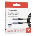 Verbatim Sync & Charge Cable 100W USB-C to USB-C with LED Display (SCC2-CCD100)