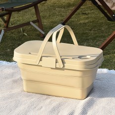 Outdoor Picnic Silicone Folding Basket