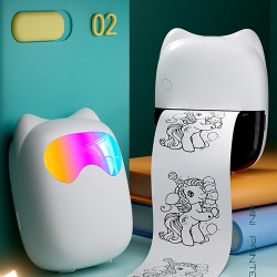 Seven-color ambient night light mini pocket printer