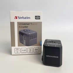 Verbatim 5 Port 5.6A Travel Adaptor-Withersworldwide