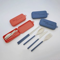 Folding Wheat Straw Tableware Set-Shearwater