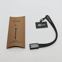 手機手腕帶 USB 2.0 數據線 Lany Wristband Charge Eco - BrandCharger-HSBC