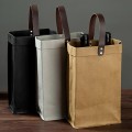 Washed Kraft Paper Double Wine Bag