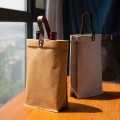 Washed Kraft Paper Double Wine Bag